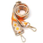 Hibate Universal Replacement Shoulder Strap for Women's Handbags - Wide 3.8cm Crossbody Bag Straps - Diamond_Orange