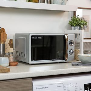 Russell Hobbs 17L Microwave – Silver Compact Countertop Oven