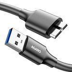 AGARO GoldPlated USB 3.0 A Male to Micro B Male Adapter Cable, High Speed Data Sync, Charging Cable Cord, 1 Meter