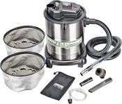 PowerSmith FENRIR PAVC102 10 Amp 4 Gallon Ash Vacuum with 2 Ash Filters, Silver