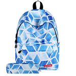 Teenager Girls Casual Travel Rucksack Backpack School Book Bag with Pencil Case