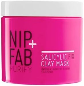 Nip+Fab Salicylic Acid Fix, Maschera di argilla con acido salicilico, Maschera purificante per il viso, Minimizzazione dei pori, Controllo del sebo, Illuminazione, Trattamento anti-acne, 170 ml
