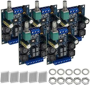 AZDelivery 5 x scheda amplificatore 12V digitale compatibile con TPA3116D2 con due canali amplificatore audio, 2 x 50W stereo digitale Bluetooth scheda 12V 24V per altoparlanti e progetti fai da te