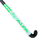 A L F A Magnum Glass Fibre Hockey Stick with Sticker Finish (37, White/Green)