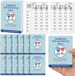 12Pcs Blood Sugar Log Book – 3x4 Inch Diabetes Log Book for Daily Glucose Monitoring – Track Blood Glucose Levels Before & After Meals – 13 Weeks Per Book – Pocket Size Journal for Diabetics