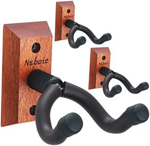 Neboic 3 Pack Guitar Wall Mount, Wood Guitar Wall Hanger, Guitar Hook, Guitar Accessories for Acoustic Electric Bass Guitar Ukulele Banjo Mandolin