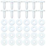 TOAOB 20 Set 20mm Doll Joints for Amigurumis White Plastic Animals Joints for Crochet Stuffed Animals Limbs and Arms Joints Doll Making