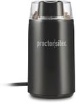 Proctor Silex Electric Coffee Grinder for Beans, Spices and More, Stainless Steel Blades, 12 Cups, Black