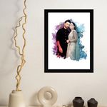 FA6 Personalized Digital Oil Your Photo Painting Frame - Ideal for Anniversaries, Birthdays, Valentine's Day, Special Couple - 6x8 Inch