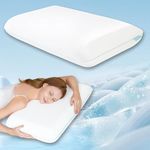 Releep Soft Cooling Pillow, Memory Foam Neck Cervical Pillow, Ergonomic Pillow for Neck Pain Relief, Orthopedic Pillow for Side Sleepers, Contour Pillow for Back Stomach Sleepers, Neck Support Pillow