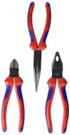KNIPEX 00 20 11 Assembly Pack. DIY tools kit with combination plier, diagonal cutter and Nose Plier