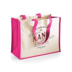 Design, Invent, Print! Nana Bag 21 Litre Volume Fuchsia Pink Cotton Canvas 42 x 33 x 19cm