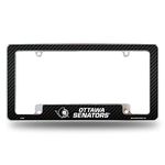 Rico Industries NHL Ottawa Senators Black 12" x 6" Chrome All Over Automotive License Plate Frame for Car/Truck/SUV