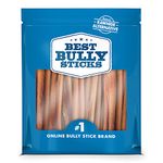 Best Bully Stick Odor-Free Angus 6-inch Bully Sticks (20 Pack) - Made of All-Natural, Free-Range, Grass-Fed Angus Beef - Hand-Inspected and Approved