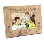 ukgiftstoreonline We Love Our Uncle Wooden Photo Frame Gift (4 x 6 Inch)
