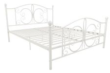 DHP Bombay Metal Platform Bed, Queen, White