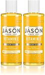 Jason Naturals Vitamin E 5000 IU Skin Oil (Pack of 2) with Sunflower Oil, Safflower, Rice, Avocado, Sweet Almond, Apricot and Wheat, 4 oz. Each