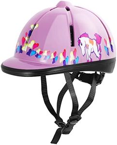 Xiaozxwlhq Adjustable Horse Riding Kids Helmet Equestrian for 2 to 6 years old, S Size and Head Size 48 to 54cm Pink