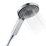 OFFO Shower Head and Hose 1.5m, 6 Modes Handheld Shower Head Large Powerful Boosting Handheld Showerhead for Low Water Pressure ShowerHead,Chrome