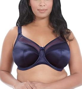 GODDESS Women's Plus Size Keira Underwire Banded Bra, Ink, 46DDD