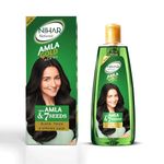 Nihar Naturals Amla Gold Hair Oil, Amla & 7 Seeds Oil | Black, Thick & Strong Hair| 280 ml