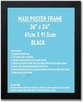 Bargain Shop Az Black Maxi Poster Photo Picture Frame 24"x36" (61cm x 91.5cm)