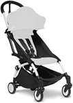 BABYZEN YOYO2 Stroller Frame, White - Includes 5-Point Harness, Multi-Position Reclining Backrest, Canopy Extensions, Padded Shoulder Strap & Protective Storage Bag