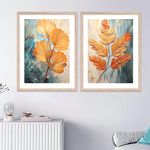 kotart Modern Art Framed Wall Painting for Bedroom Living Room Office Wall Decor - Frames for Home Decor - Painting for Wall Decoration Set of 2 (Art Deco)