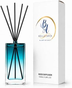 Reed Diffuser for Home Fragrance – Summer Sea Breeze Scent 100ml with Reed Sticks, Long Lasting Flameless Diffuser for Bathroom, Bedroom & Living Room Decor, Giftable Glass Bottle
