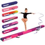 Aerobik® Foldable Gymnastic Beam Purple for Children and Adults | Easily Transportable with Carry Bag | Rigid, Lightweight, Non-Slip | 3 Layer Soft Touch Coating | OriginalCup