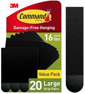 Command 16 lb Picture Hanging Adhesive Strips, White, Large (20-Pairs)