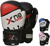 XN8 Boxing Gloves for Training Punch bag-Lamina Hide Leather Mitts For Fighting-Kickboxing-Sparring-Muay Thai-Great for Double End Speed Ball & Focus Pads Punching