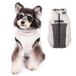 Norbi Dog Winter Coat, Warm Dog Coat Reflective Waterproof Turtleneck Cozy Dog Jacket (Medium, Beige)