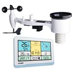 ECOWITT Weather Station with Outdoor Sensor WS3820,7 in 1 Solar Power Wifi Home Weather Outdoor Sensor WS69, 7.5 inch Garden Wireless Indoor Color LCD Display, IOT Intelligent Linkage Control