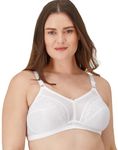 Wonderbra Womens Classic Support Wire-free Bras, White, 36D US