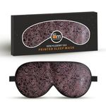 Friends of Meditation 100% Mulberry Silk Eye Mask, Super Smooth Sleep Mask and Blind Fold (Red Print)