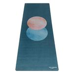 YOGA DESIGN LAB | The Combo Yoga Mat | 2-in-1 Mat+Towel | Eco Luxury | Ideal for Hot Yoga, Power, Bikram, Ashtanga, Sweat | Studio Quality | Includes Carrying Strap! (Atlas, 5.5mm)