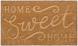 IRONGATE Welcome Doormat - Non Slip Deep Groove Dirt Trapping Home Sweet Home Impression Coco Coir Door Mat - Low Profile Front Doormat - Indoor Outdoor Durable Easy Clean Entrance Door Mat - 17"x30"