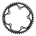 DJC Bike Chainring 130BCD 40T to 58T Round Chainwheel Narrow Wide Tooth Lightweight for 7 8 9 10 11 12 Speed Road Bike Folding Bike (42T)