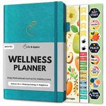 Life & Apples Wellness Planner - Daily Journal for Tracking Weight Loss Diet and Achieving Nutrition, Fitness and Health Goals - Undated, Aquamarine