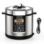 Electric Pressure Cooker 6 Quart, NAFEWIN 14-in-1 Electric Multi-Cooker,Slow Cooker, Rice Cooker, Steamer, Sauté, Yogurt Maker, Warmer & Sterilizer, Recipes, 1000W, Stainless Steel