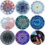 Weewooday 8 Pieces Metal Plate Mandala Flower Mount Metal Plate for Cell Phone Magnet Holder Magnetic Car Mount Compatible with Magnetic Car Mounts Replacement Sticker