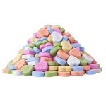 Small Conversation Hearts by Cambie | 2 lbs of Pastel Valentine's Candy | Delicious Fruity & Mint Flavors in a Colorful Pastel Display | Conversation Hearts Candy Packaged in Bulk | 2 lb