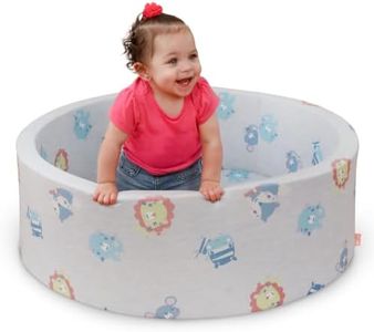 Fisher-Price™ Soft Play Space – Indoor & Outdoor Kids Play Area with Foam Side Walls, Removable Cover, Soft Cushioned Design for Reading, Lounging & Play
