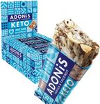 Adonis Vanilla & Coconut Keto Bars (16 x 35g) | Vegan/Keto-Friendly | 100% Natural Keto Snacks | Gluten Free, Sugar Free, Palm Oil Free | Low Sugar, Low Calorie & Low Carb | Ideal for a Keto Diet