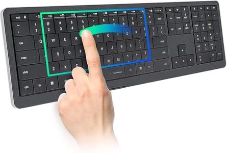 Clevetura CLVX 1 Windows | Touch On Keys & Gestures AI Keyboard | Bluetooth & USB-C | Low Profile Silent Scissor Keys | Interactive RGB | Aluminum Chassis | Compatible with Windows/Linux/Android