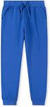 ALAVIKING Kids Soft Brushed Fleece Jogger Sweatpants Drawstring Elastic Waist Casual Pants for Boys or Girls 3-12 Years, Blue, 9-10 Years