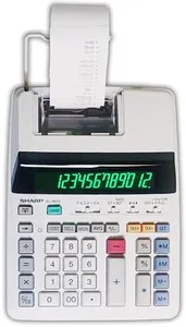 Sharp EL-1801V Ink Printing Calculator, Fluorescent Display, AC, Off-White