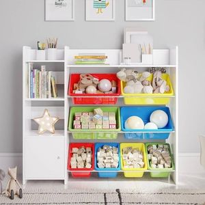 Sturdis Kids Toy Storage Organizer with Kids Toy Shelf and Multi Toy Bins – Perfect Toy Storage Solution - Your Kids Will Have Fun and You Will be Free from Messes!