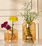 UM Creation Crystal Vase Glass Flower Vase Pot Crystal Clear Vase for Living Room Long Glass Vase Decoration for Home Glass Jar for Plants Indoor Room Home Office